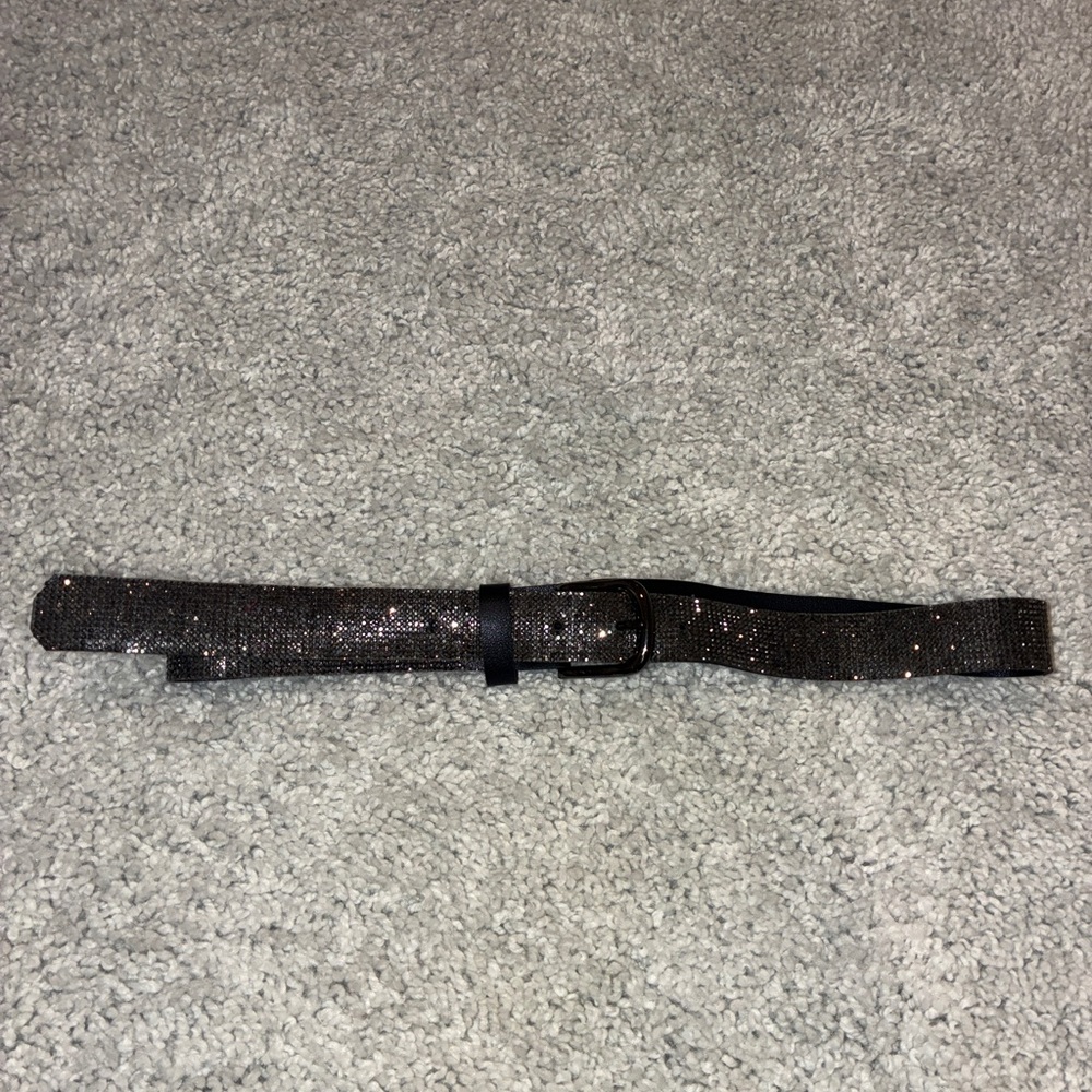 Garage Gray Rhinestone Belt NWOT